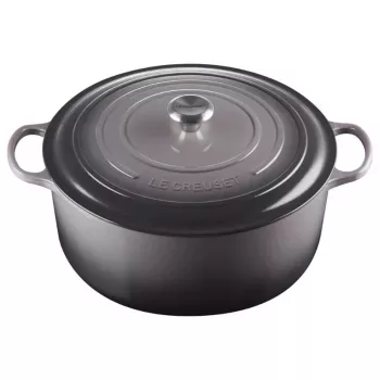 LE CREUSET gietijzeren ronde braadpan 34cm 12L grijs