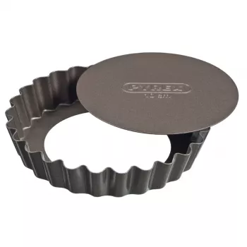 PYREX bakvormenset 4 stuks met uitneembare bodem Ø10cm