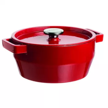 Pyrex gietijzeren pan 3,6L rond Ø24cm rood