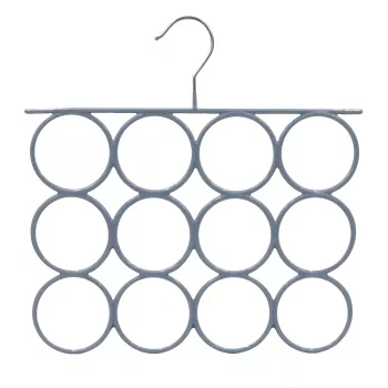SAUBER PVC-gecoat metalen hanger voor sjaals grijs