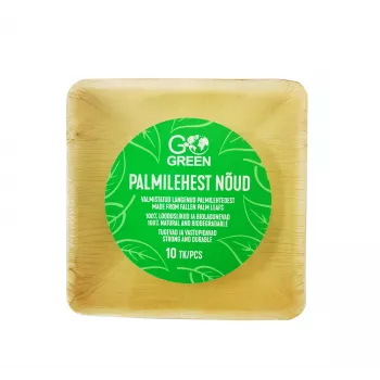 GOGREEN palmbladschelpen Go Green 13x13cm 10 stuks