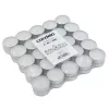 CANDELA theelichtjes 50 st., wit, geurvrij, 4 uur brandduur, aluminiumcupjes
