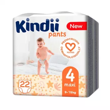 Kindii Maxi maat 4 wegwerpluiers (9-15 kg) 22 stuks
