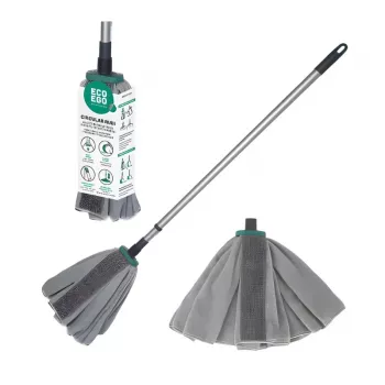 microvezel wismopkop met telescoopsteel Eco Ego CIRCULAR RUBI