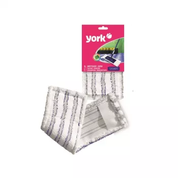 YORK vervangende microvezeldoek voor Smart Flat Mop 45x15cm grijs/wit