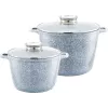 Zilner marmer pannenset 4-delig grijs ZL-7066