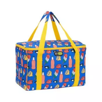 GIOSTYLE thermotas Evo Square assorti, groen/rood/blauw met decoratie, 15 L
