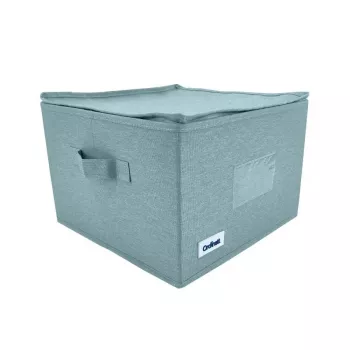 ORDINETT vierkante opbergbox met rits 30x30x21 cm mint