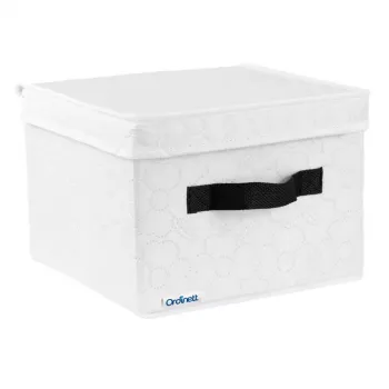 ORDINETT vierkante box 25x25x19 cm katoenwit