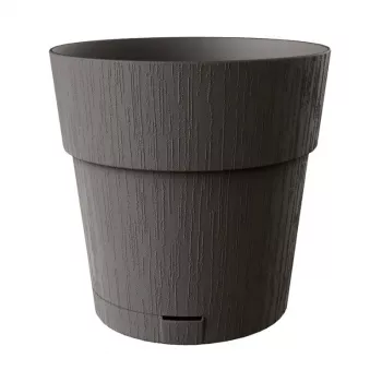 STEFANPLAST Ethica bloempot met schotel Ø40x39cm grijs