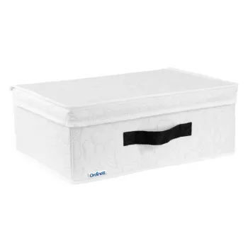 ORDINETT rechthoekige opbergmand 36x26x14 cm katoen grijs