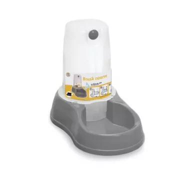 Stefanplast Break Reserve waterbak voor huisdieren met dispenser 1,5 L, 28,5x18,5x22 cm, Grijs