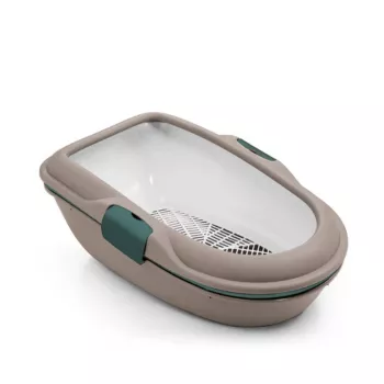 STEFANPLAST kattenbak Furba Chic 59x39x22 cm lichtgrijs/groen