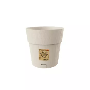 STEFANPLAST bloempot met schotel Ethica Ø20x19cm wit