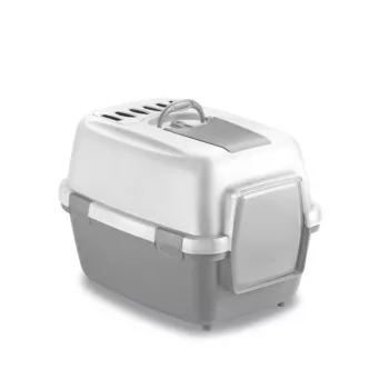 STEFANPLAST WivaCat gesloten kattentoilet 55x40x40 cm wit/grijs