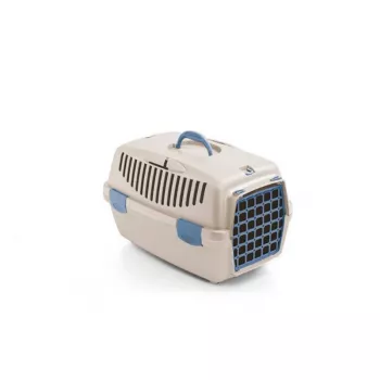 STEFANPLAST Gulliver 1 transportbox voor kleine dieren met kunststof deur 48x32x31 cm wit travertin