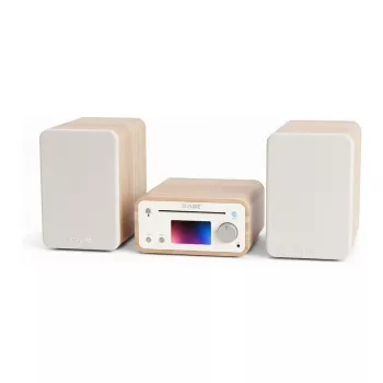 Pure Classic stereo mini-hifi-systeem DAB+/FM, Bluetooth, CD, USB wit/eiken