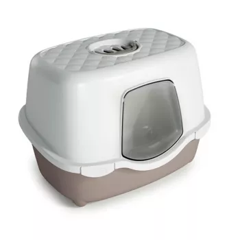 STEFANPLAST kattenbak Tres Chic Indoor filter, 56x39x39 cm, wit/lichtgrijs