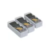 ORDINETT Top Class organizerset 3-delig klein helder kunststof bureau lade opberg 30,5x10x7,5cm