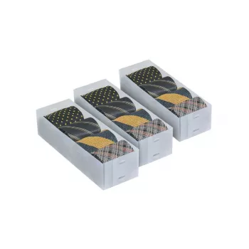 ORDINETT Top Class organizerset 3-delig klein helder kunststof bureau lade opberg 30,5x10x7,5cm