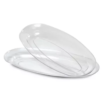 GUARDINI Kunststof dienbladen transparant 2-delige set Easy Bake 46x23cm