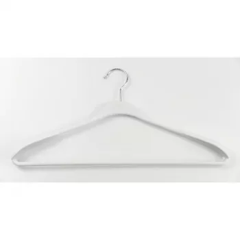 ORDINETT Kledinghangers 2 stuks kunststof Soft Touch 45cm assorti zwart blauw lichtgrijs wit