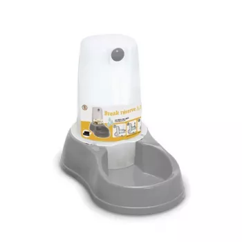 Stefanplast Break Reserve waterbak voor huisdieren met dispenser 3,5 L, 38x22,5x30 cm, Grijs