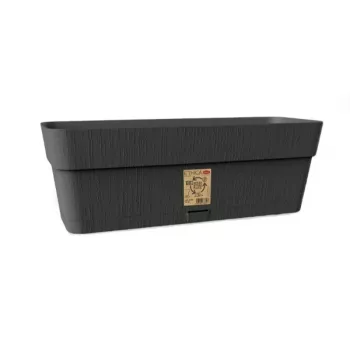 STEFANPLAST Ethica bloembak met schotel 50x18x17 cm grijs