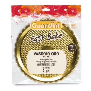 GUARDINI Easy Bake Gold kunststof dienbladen, 2-delige set Ø28cm