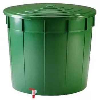 STEFANPLAST regenton 500L met deksel en kraan Ø100x85cm groen