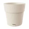 STEFANPLAST Ethica bloempot met schotel Ø40x39cm wit