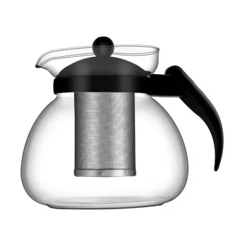ASI COLLECTION theepot FERRO 1,5L RVS met zeefinzet, gepolijst spiegelglazuur, geschikt voor inductie