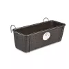 STEFANPLAST balkonbloembak met metalen houder bruin 50x18x16 cm