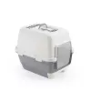 STEFANPLAST Cathy Clever & Smart kattenbak met kap, wit/grijs, 58x45x48 cm