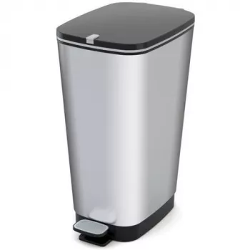 KIS pedaalemmer Metallic Chic emmer L 45L staalgrijs