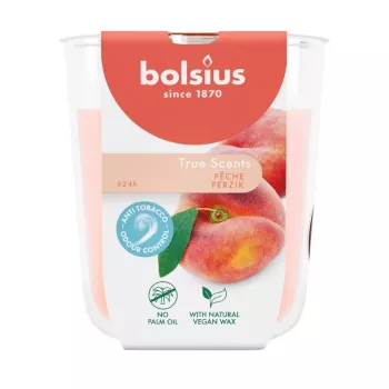 Bolsius True Scents Geurkaars in glazen pot, perzik, Ø80x73 mm