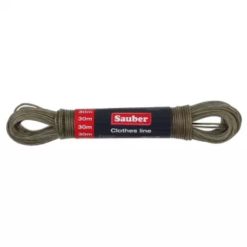 SAUBER waslijn 30 m PVC-gecoate stalen waslijn