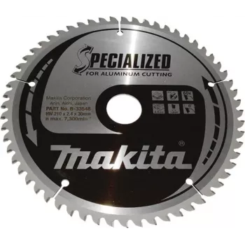 Makita B-33548 SPECIALIZED cirkelzaagblad 210 x 30 mm, 60 tanden, TCT, ATB, voor hout & laminaat