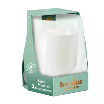 BOLSIUS Clean Light geurkaars in glas vanille & tonkaboon Ø95x85mm