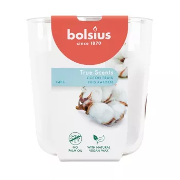 Bolsius True Scents Geurkaars in glazen pot, Fresh Cotton, Ø97x85 mm
