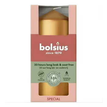 BOLSIUS kaars cilinder Ø120x58mm goud