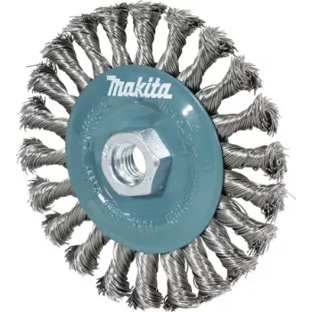 Makita D-77540 gevlochten draadpotborstel 125 mm M14 RVS