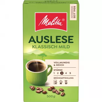 Melitta Auslese Klassisch-Mild gemalen koffie, 500 g