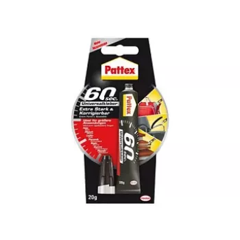 Pattex 60 Seconden Universele Lijm 20g Tube - Transparant, FlexTec Polymeer, Snel drogend voor hout, metaal, glas, keramiek, leer, rubber, kunststoffen