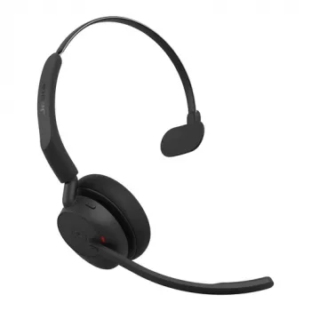 Jabra Evolve3 45 MS Mono Link 390A On-Ear headset met oplaadstandaard, zwart