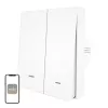 MOES ZS-B-EU2 ZigBee 2-kanaals lichtschakelaar, zonder nulleider, wit