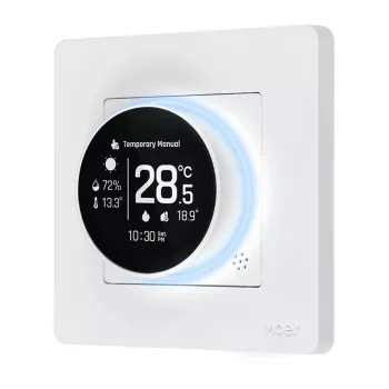 MOES ZHT-SR-GB-WH-MS ZigBee slimme thermostaat voor elektrische verwarming, wit