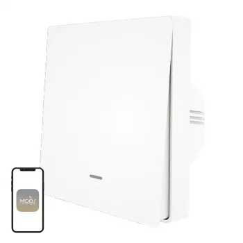 MOES ZS-B-EU1 ZigBee 1-kanaals lichtschakelaar (zonder nuldraad, wit)