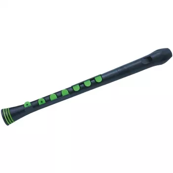 NUVO Recorder+ NURG320BGR sopraanblokfluit, Duitse grepen, zwart/groen
