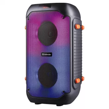 Defender BOOMER 25 draagbare Bluetooth-luidspreker met karaoke, RGB-verlichting, TWS, FM-radio, 25W, zwart